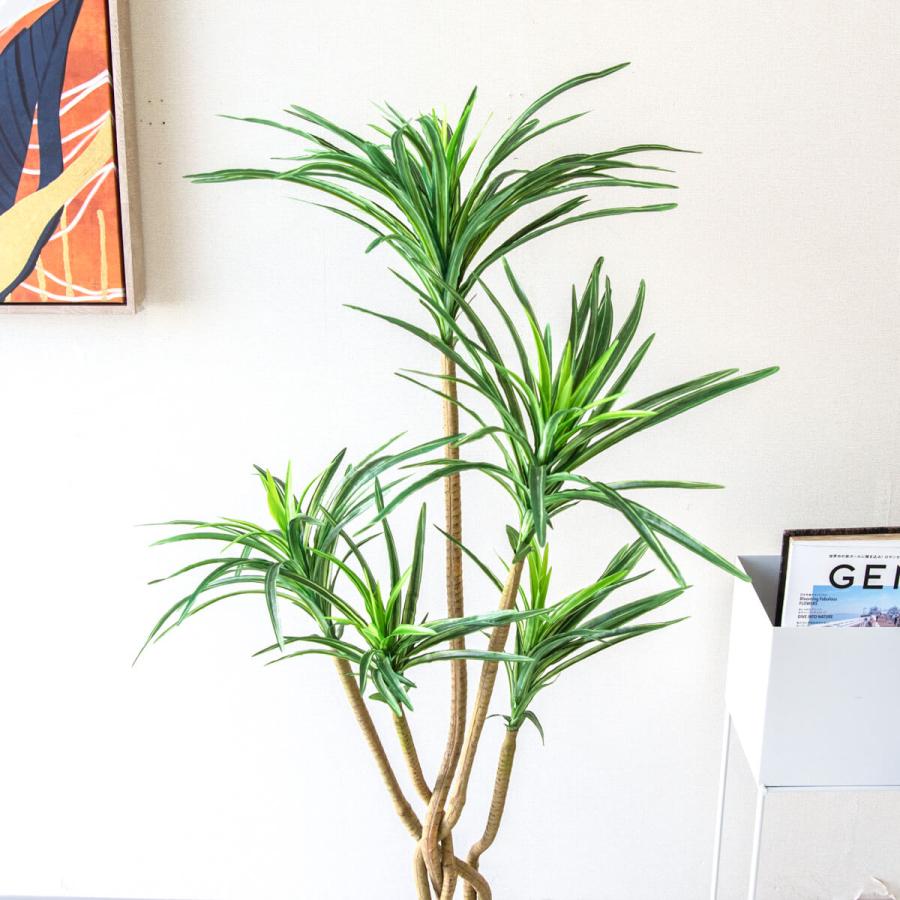 ★立札無料★【すぐ飾れる】 フェイクグリーン 人工観葉植物 ユッカ 125cm 鉢付き / 法人・開店祝い 店舗・オフィス装飾の画像