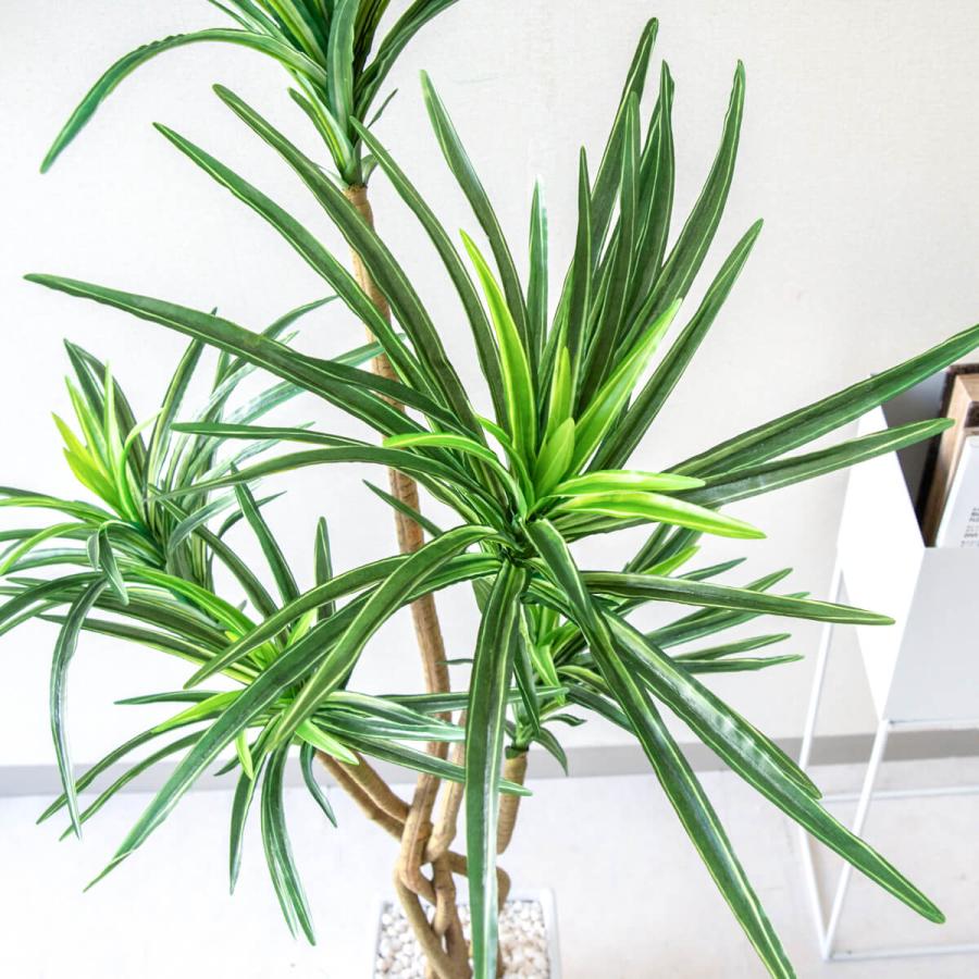 ★立札無料★【すぐ飾れる】 フェイクグリーン 人工観葉植物 ユッカ 125cm 鉢付き / 法人・開店祝い 店舗・オフィス装飾の画像