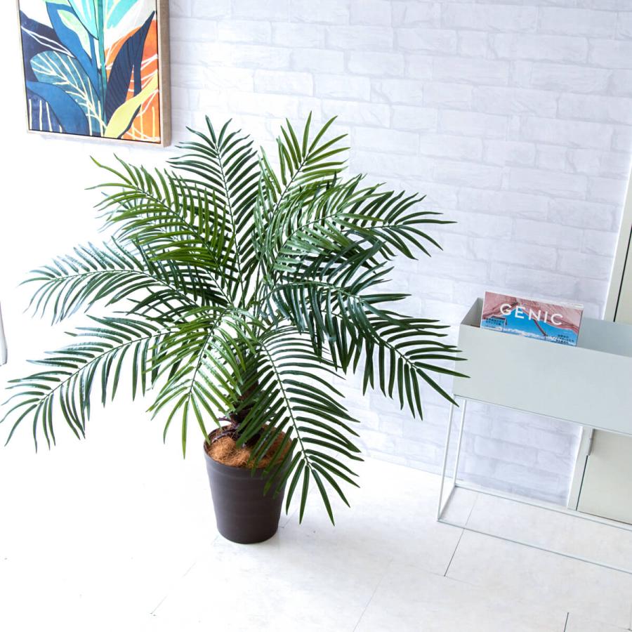 ★立札無料★【すぐ飾れる】 フェイクグリーン 人工観葉植物 フェニックス パームツリー ヤシの木 100cm 鉢付き / 法人・開店祝い 店舗・オフィス装飾の画像