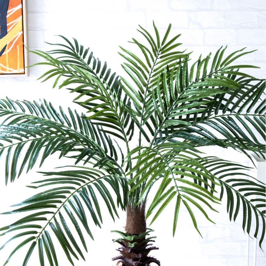 ★立札無料★【すぐ飾れる】 フェイクグリーン 人工観葉植物 フェニックス パームツリー ヤシの木 100cm 鉢付き / 法人・開店祝い 店舗・オフィス装飾の画像
