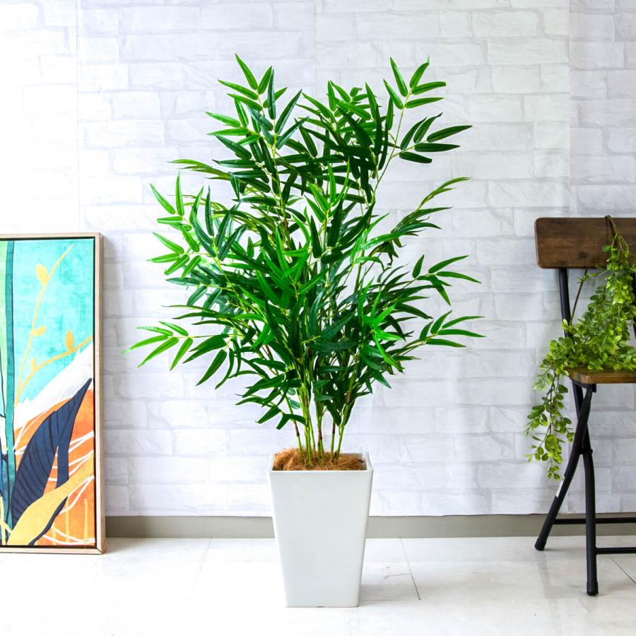 ☆立札無料☆【すぐ飾れる】 フェイクグリーン 人工観葉植物 バンブー