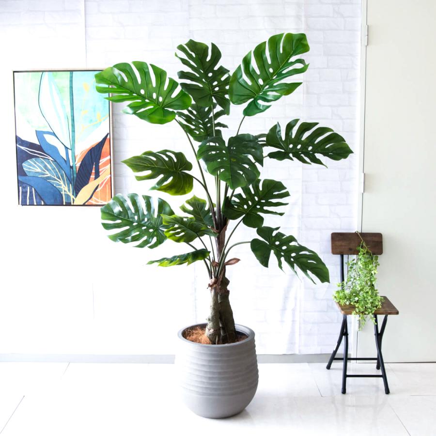 フェイクグリーン モンステラ H約175cm 鉢付き / 観葉植物