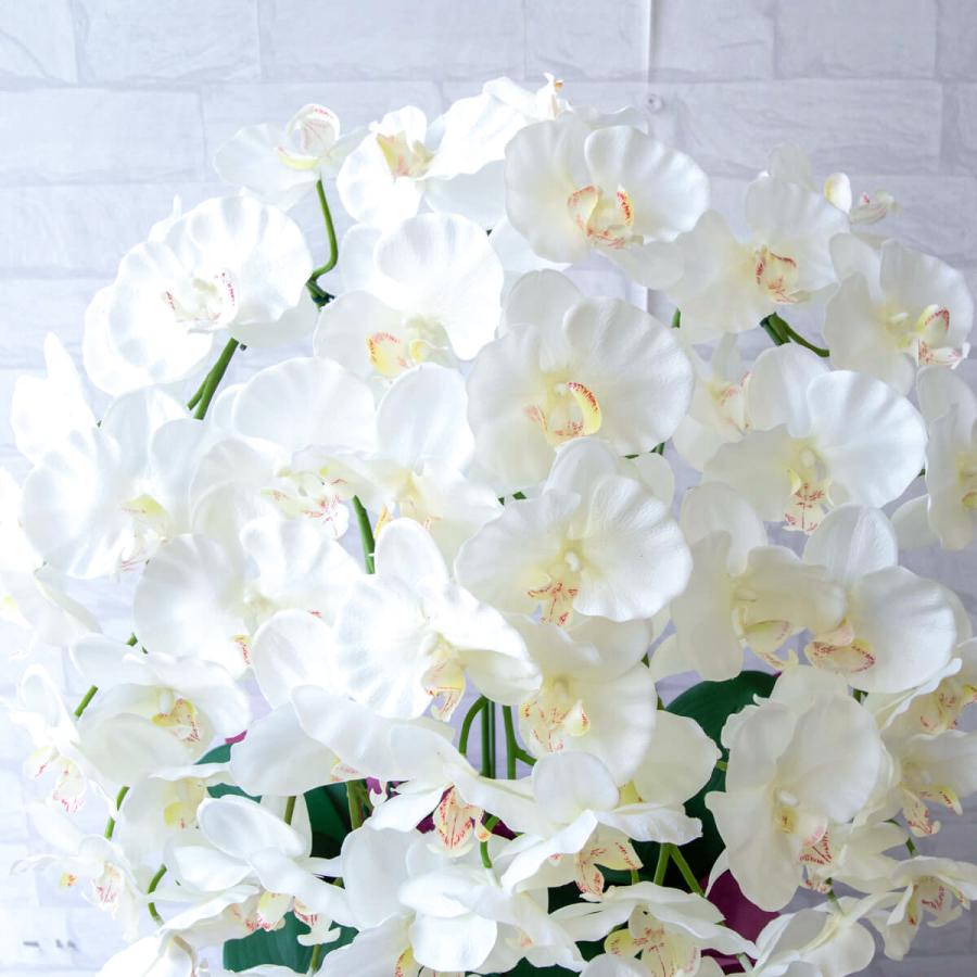 造花　胡蝶蘭白　５本立ち　お祝い花　お供え花 楽天市場】胡蝶蘭 造花 5本立 ラッピング・立札対応 お祝い 常滑
