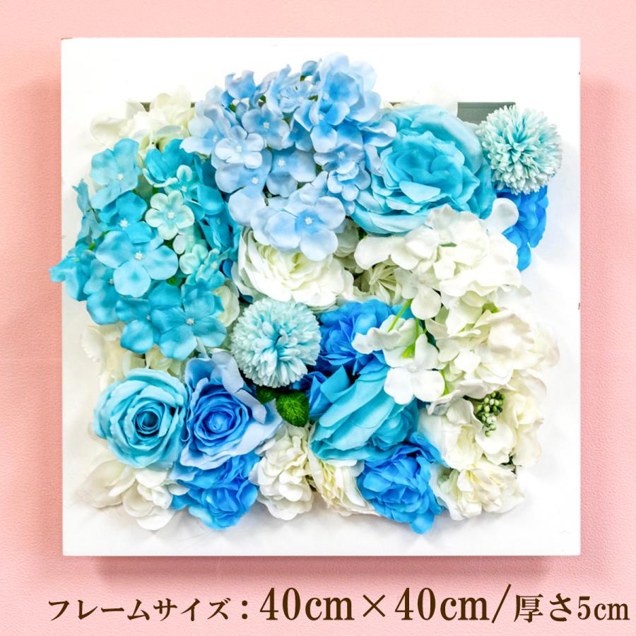 壁掛けアレンジ 造花 フェイクグリーン フレーム ウォールデコ【PW272 
