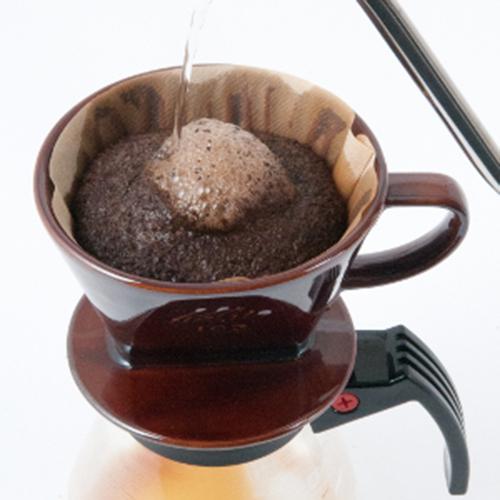 Kalita カリタ 陶器製ドリッパー 102-ロト ブラウン 2〜4杯用 #02003｜0141coffee｜03