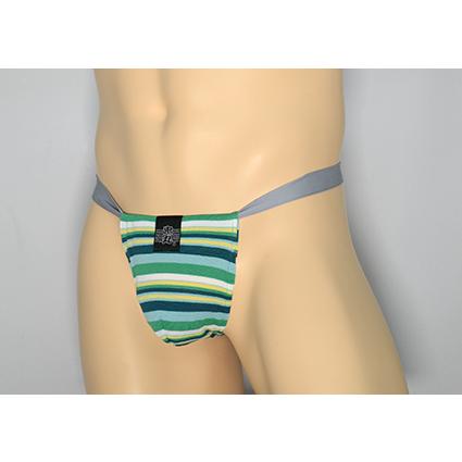 黒猫ニット　ボーダー107　緑系　男性用下着　サポーターパンツ |  | 01