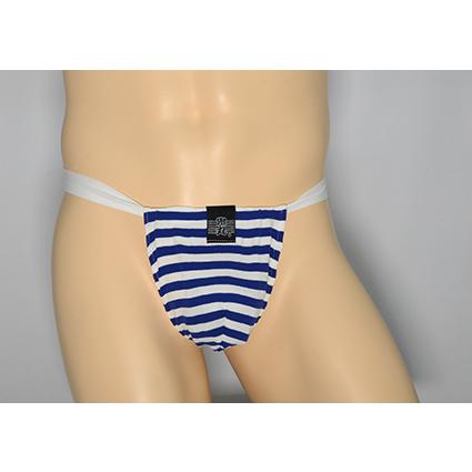 黒猫ニット　ボーダー109　青白　男性用下着　サポーターパンツ | 