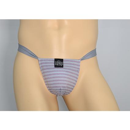 黒猫ニット　ボーダー111　グレー紫　男性用下着　サポーターパンツ | 