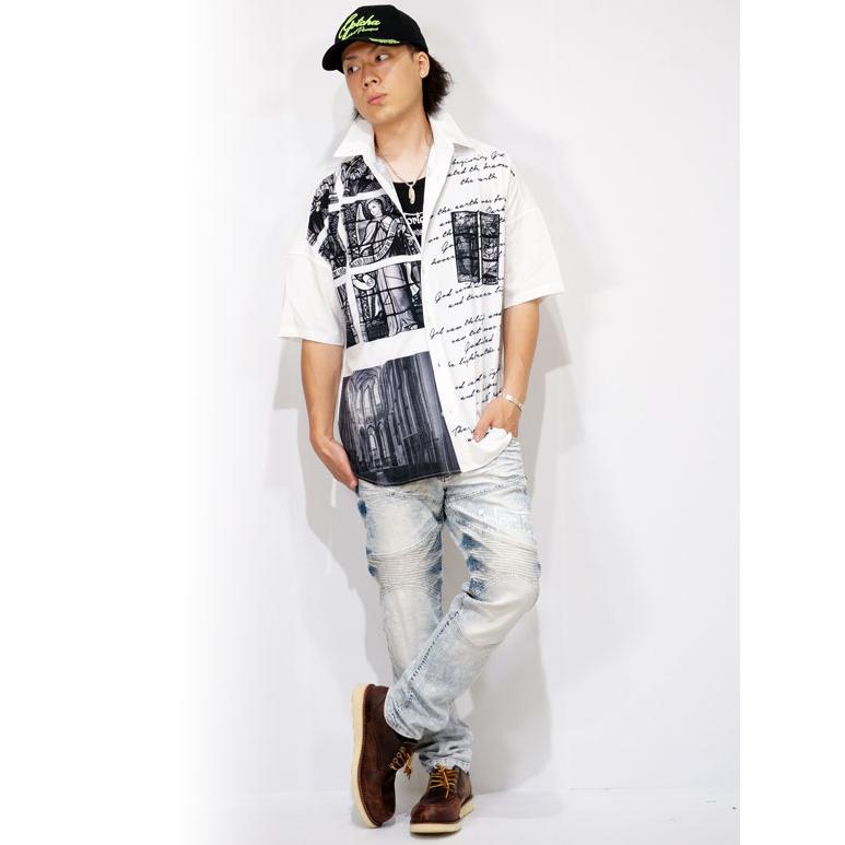 アウトレットセール!!リングス セパレートフォト オーバーサイズ 半袖 デザイン シャツ メンズ 新作2023年モデル RINGS 123712 |  | 13