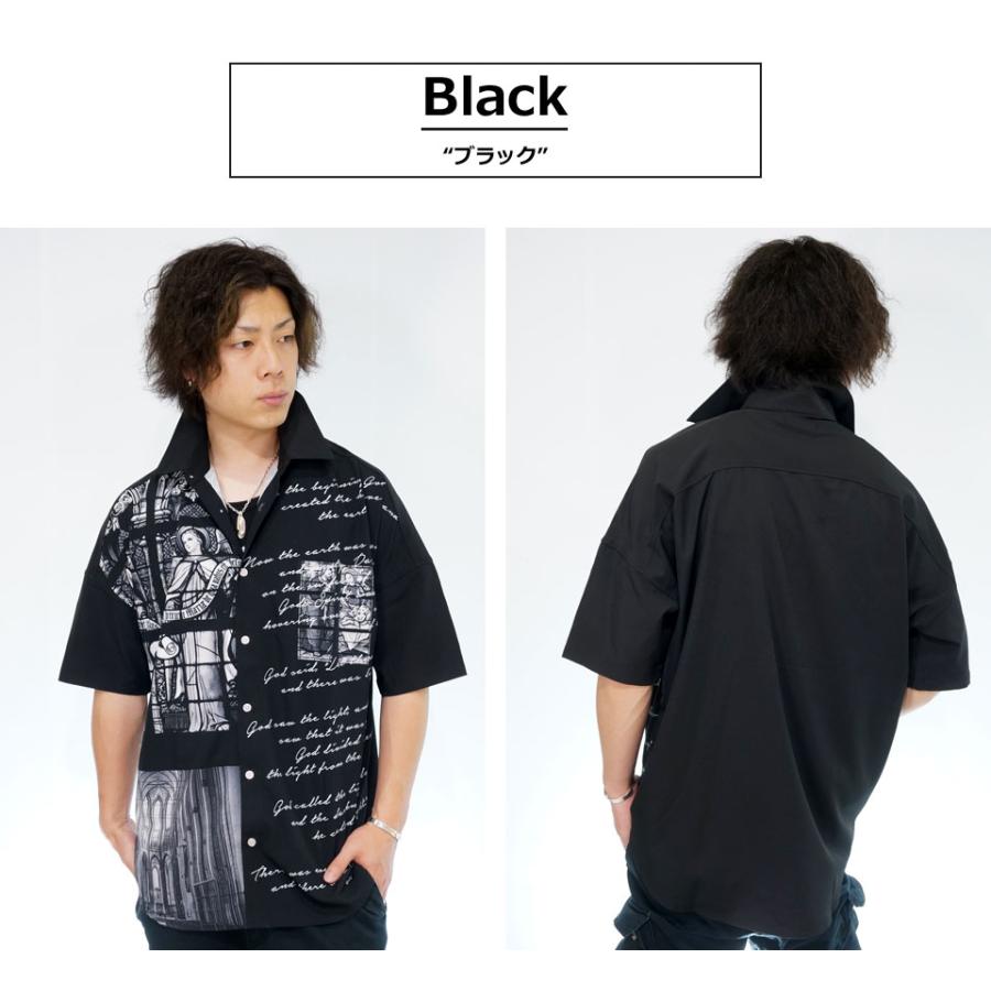 アウトレットセール!!リングス セパレートフォト オーバーサイズ 半袖 デザイン シャツ メンズ 新作2023年モデル RINGS 123712 |  | 08