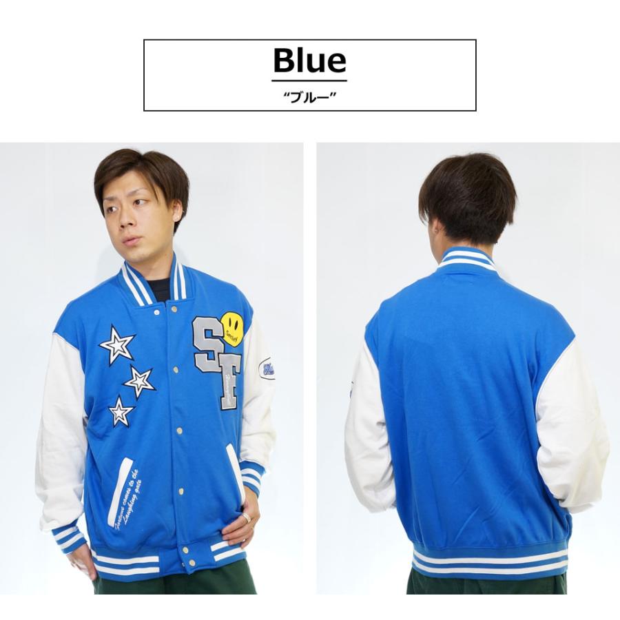 美品　スマイリーフェイス刺繍スタジャン SMILEY FACE アウトレットセール!!スマイリーフェイス スター