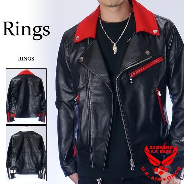 レディース schott 美品　ライダース　シングル リングス ライダースジャケット RINGS 137103 : 02BRAND ゼロツー