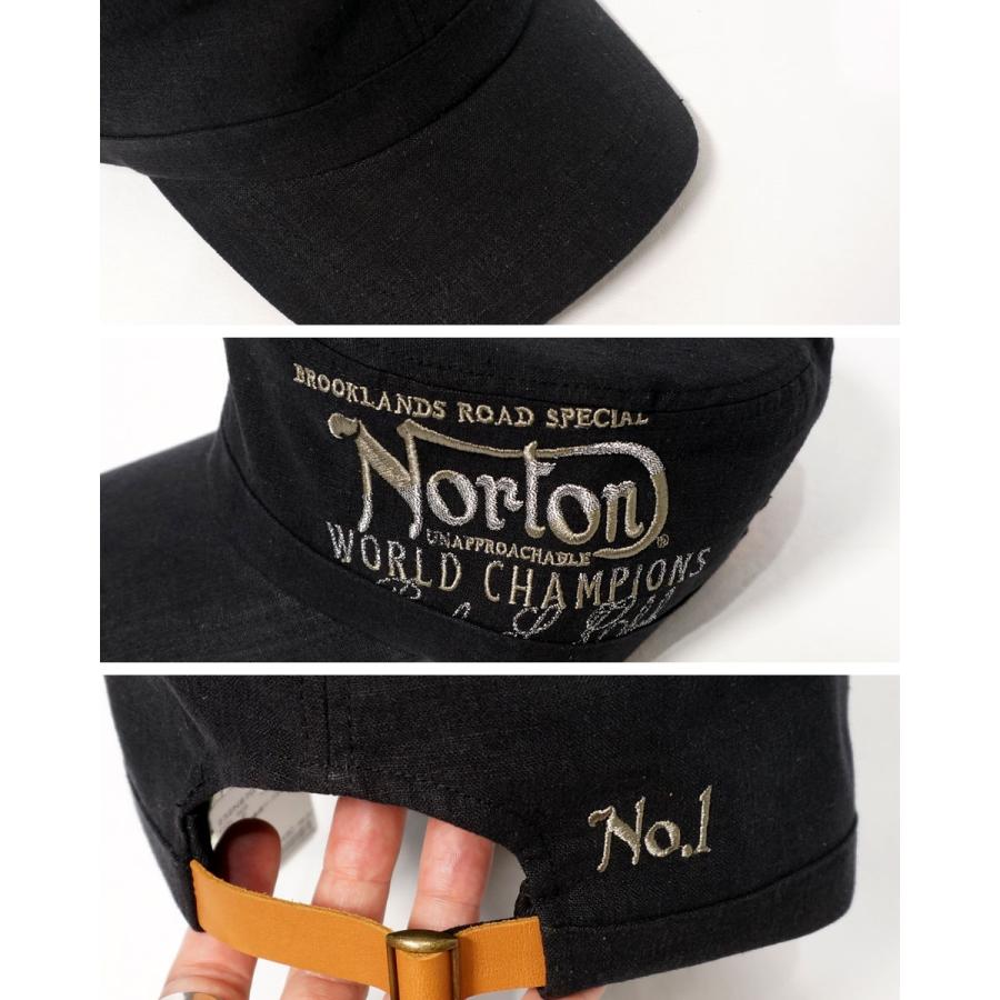 ノートン ロゴ刺繍 綿麻 ワークキャップ 帽子 メンズ 新作2023年モデル NORTON 232n8705｜02brand｜08