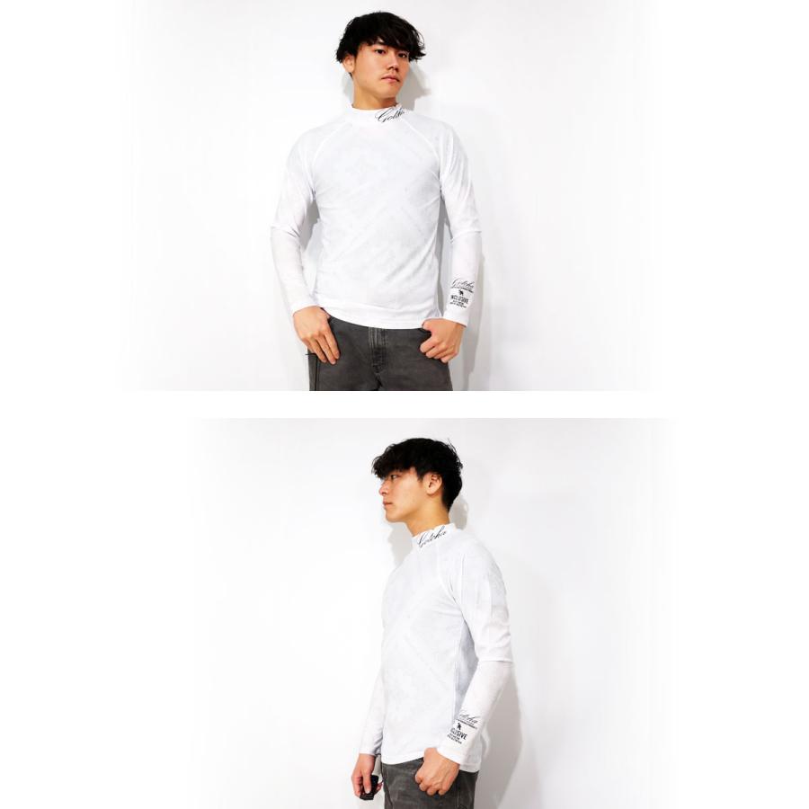 GOTCHA GOLF ガッチャゴルフ ロゴ刺繍 ペイズリー柄 ハイネック