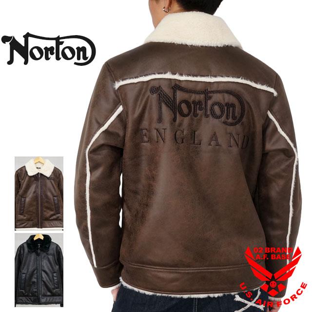 ノートン（NORTON） ロゴ刺繍 PUライン ポリスウェード フェイク