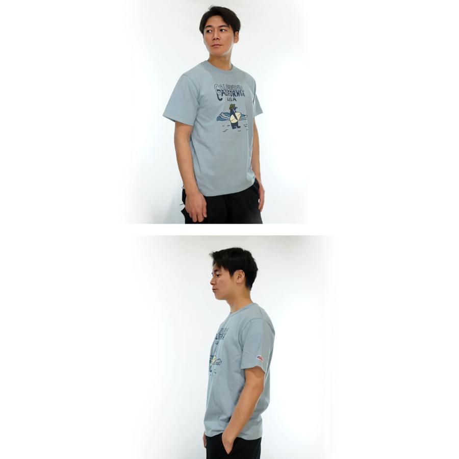 LUMBER ランバー サーフペンギン プリント 半袖Tシャツ ユニセックス