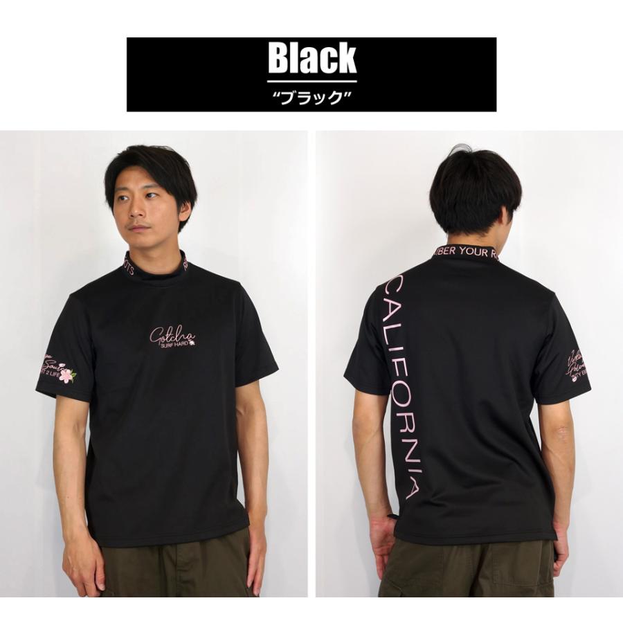 GOTCHA GOLF ガッチャゴルフ サクラピンク ロゴプリント モックネック