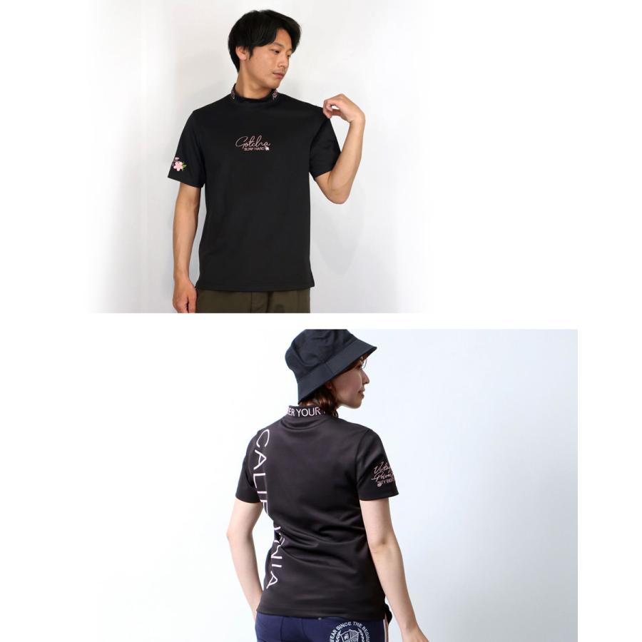 GOTCHA GOLF ガッチャゴルフ サクラピンク ロゴプリント モックネック