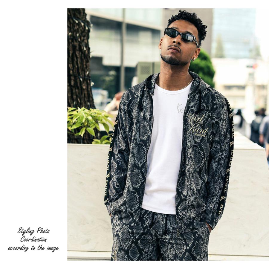 Karl Kani カールカナイ パイソン柄 ロゴ刺繍 ハイブリッド