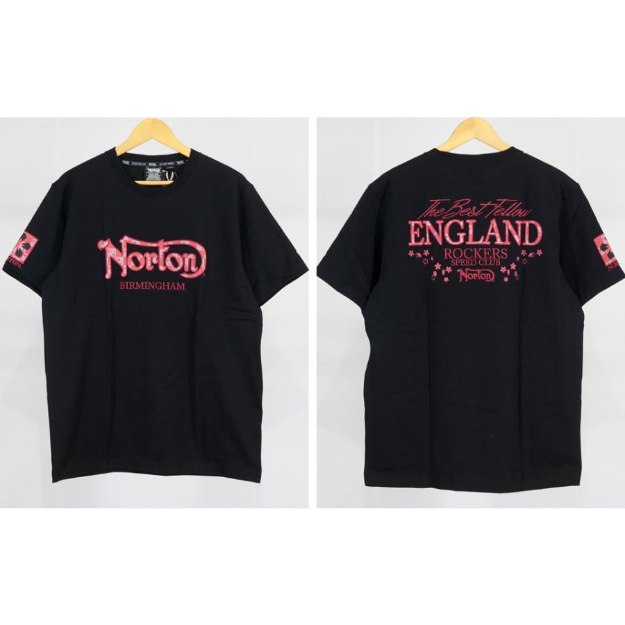 ノートン サクラロゴ刺繍 半袖Tシャツ メンズ 新作2025年モデル ノートン サクラロゴ刺繍 半袖Tシャツ メンズ 新作2025年モデル