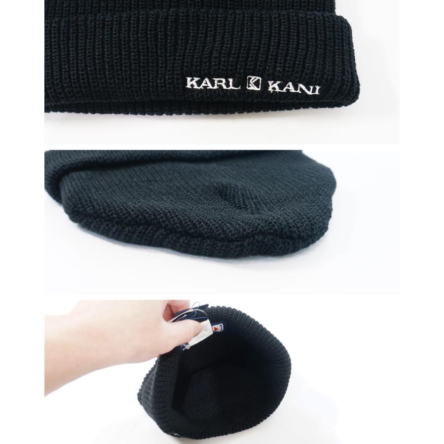 Karl Kani（カールカナイ） ロゴ刺繍 ビーニー ニットキャップ 帽子