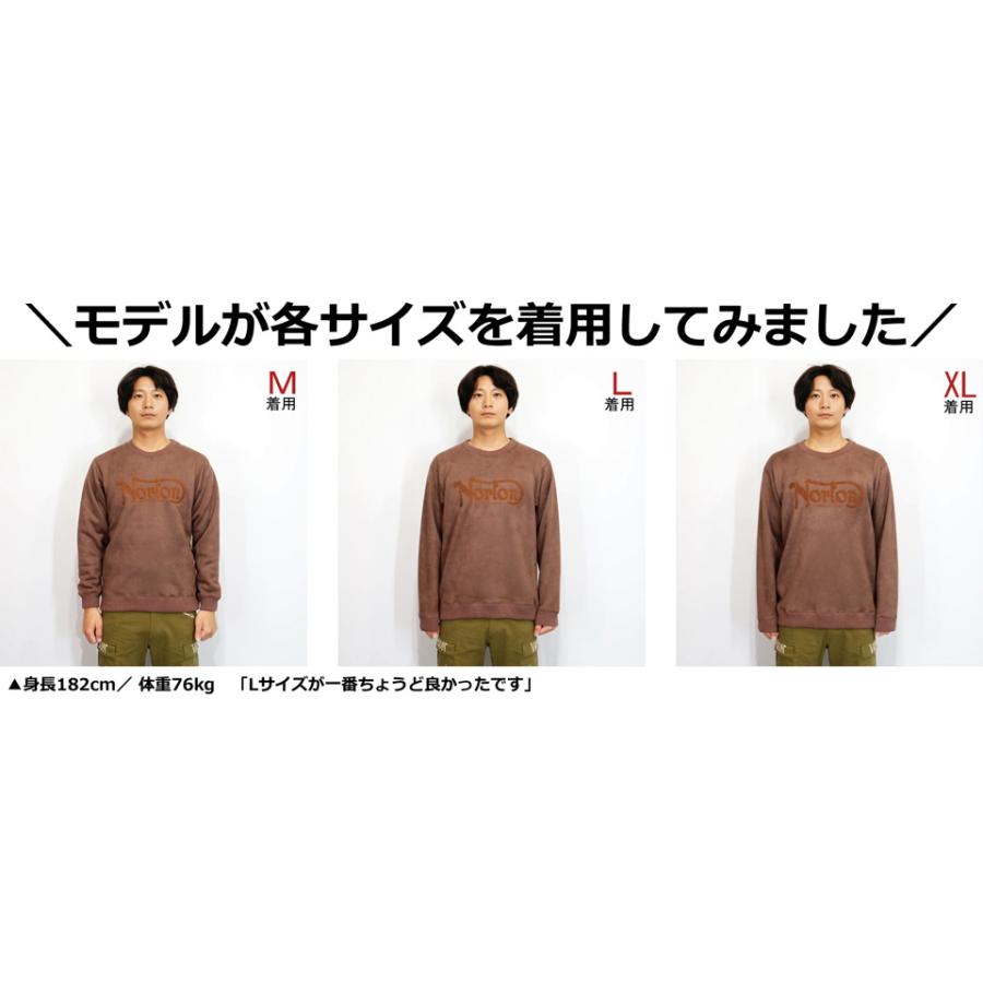 ノートン（NORTON） エンブレムロゴ刺繍 裏ボア ルーズサイズ モイスト