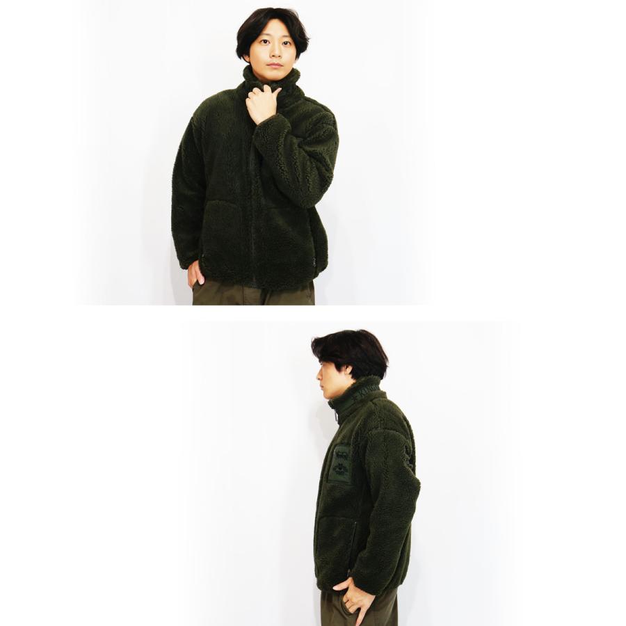 ノートン（NORTON） ロゴ刺繍 スタンドネック ボアジャケット メンズ