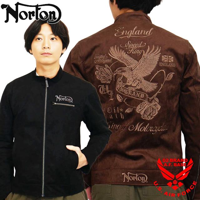 ノートン（NORTON） イーグル刺繍 フェイクススウェード シングル