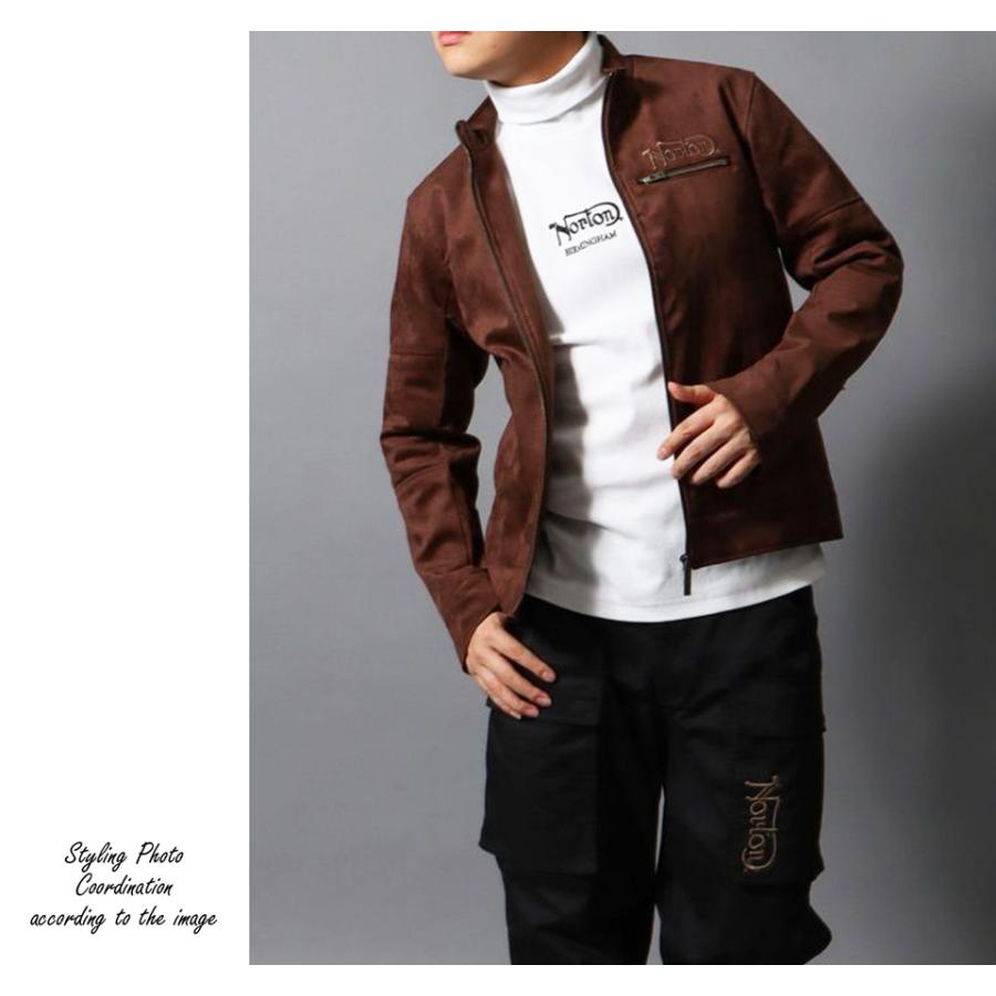 ノートン（NORTON） イーグル刺繍 フェイクススウェード シングル