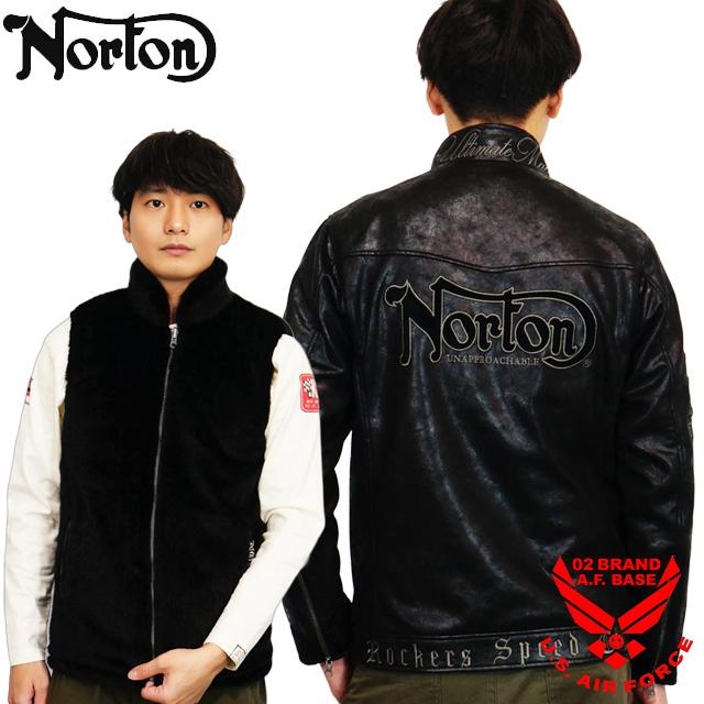 ノートン（NORTON） 3Way ロゴ刺繍 ライナーベスト付 ライダース 