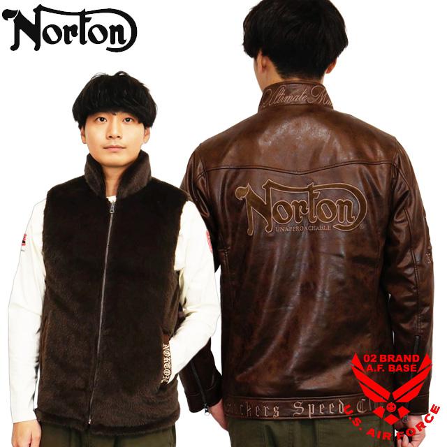 ノートン（NORTON） 3Way ロゴ刺繍 ライナーベスト付 ライダース