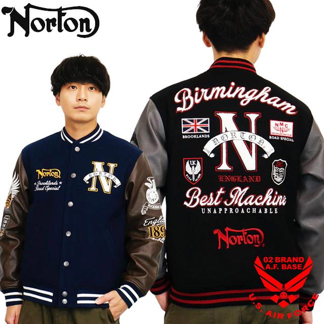 ノートン（NORTON） ロゴ刺繍 スタジアムジャケット スタジャン