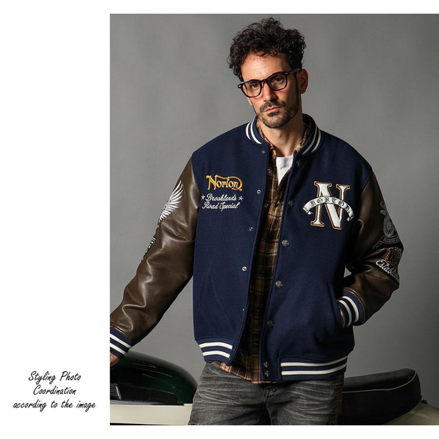 ノートン（NORTON） ロゴ刺繍 スタジアムジャケット スタジャン