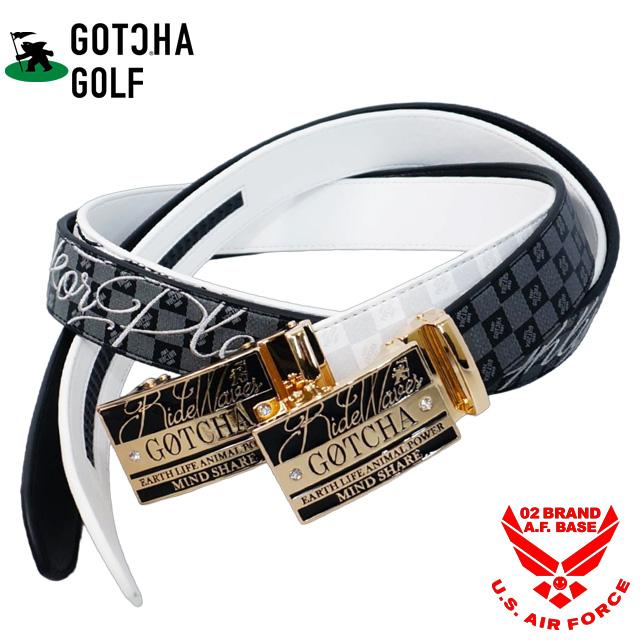 GOTCHA GOLF ガッチャゴルフ ロゴ刺繍 ブロックチェック柄 ホールレス