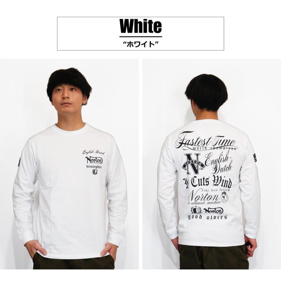 ノートン（NORTON） ロゴエンブレム 刺繍 長袖Tシャツ ロンTee メンズ