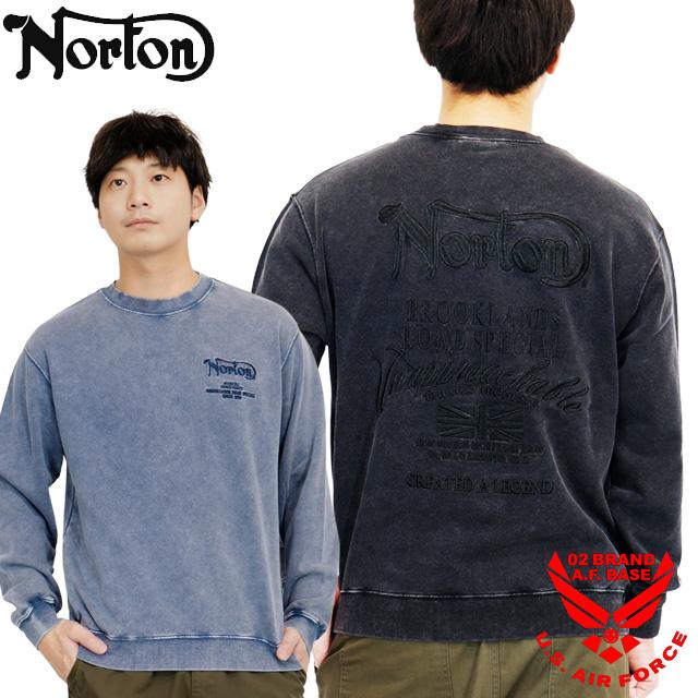 ノートン（NORTON） ロゴ刺繍 フロスト加工 スウェットトレーナー