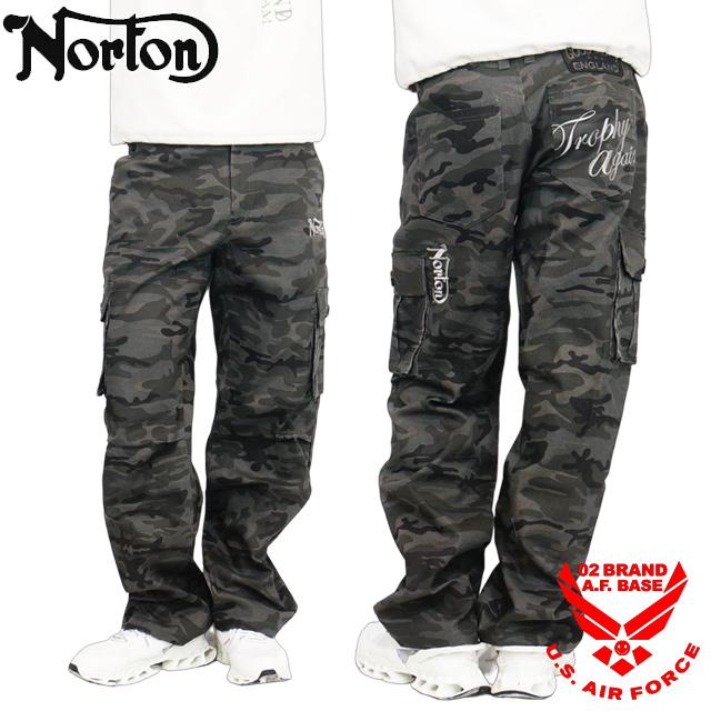 ノートン（NORTON） ロゴ刺繍 迷彩 カーゴパンツ メンズ 新作2026年