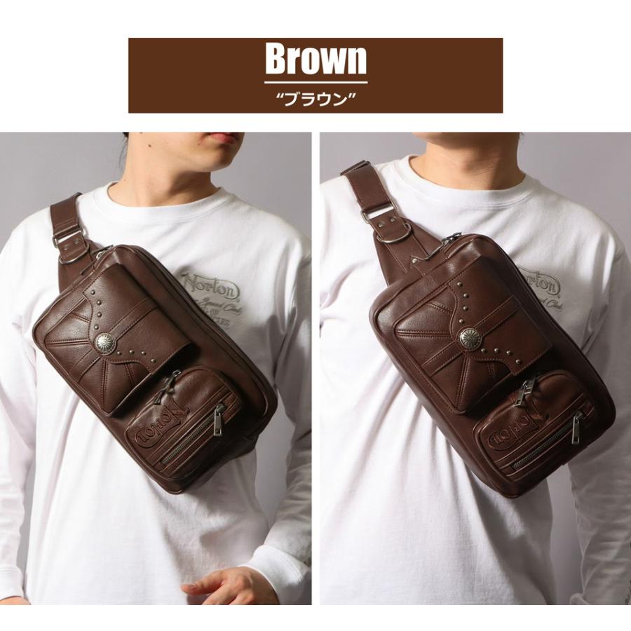ノートン（NORTON） スタッズ付き ロゴ刺繍 ユニオンジャック柄 