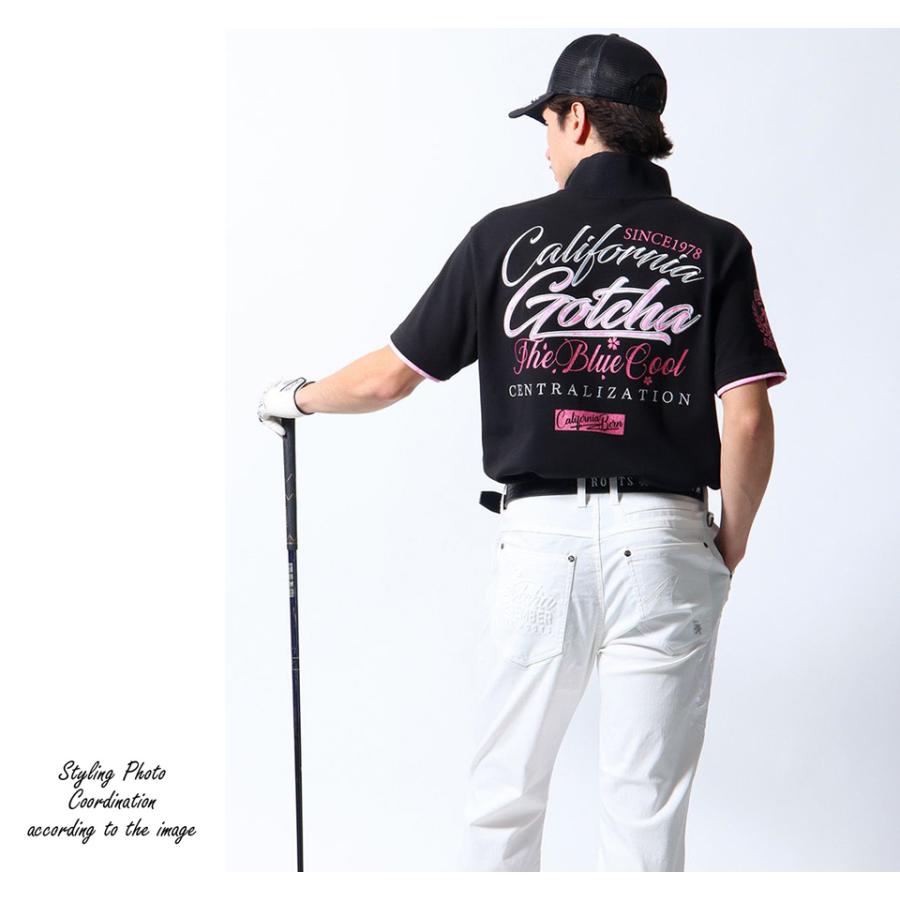 GOTCHA GOLF ガッチャゴルフ UVカット シャイニーピンク サクラ刺繍