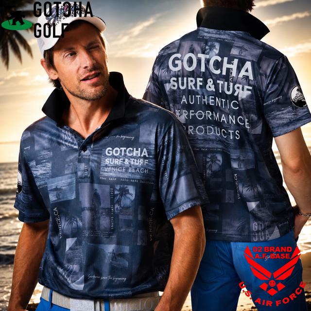 GOTCHA GOLF ガッチャゴルフ フォトコラージュ モノトーン ストレッチ