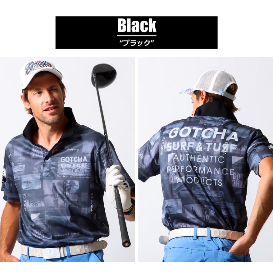 GOTCHA GOLF ガッチャゴルフ フォトコラージュ モノトーン ストレッチ