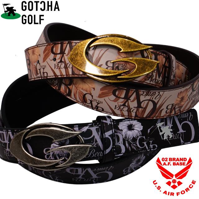 GOTCHA GOLF ガッチャゴルフ リゾートボタニカル柄 ロゴ箔押し PU