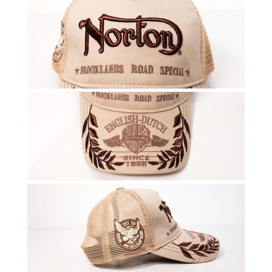 ノートン（NORTON） 月桂樹 3DMAXロゴ刺繍 メッシュキャップ 帽子