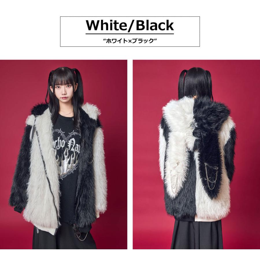 新品未使用 PSYCHO NATION うさ耳 ボリュームファーブルゾン L