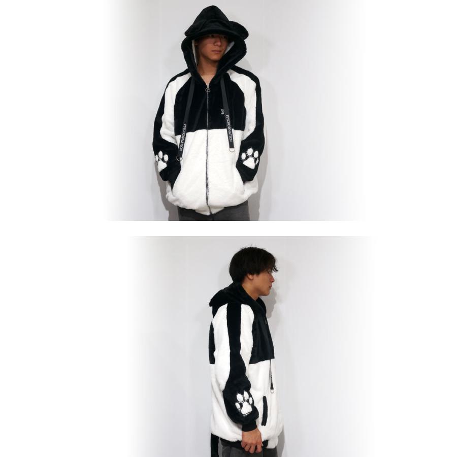 サイコネーション 猫耳天使 しっぽ付き ファーブルゾンジャケット