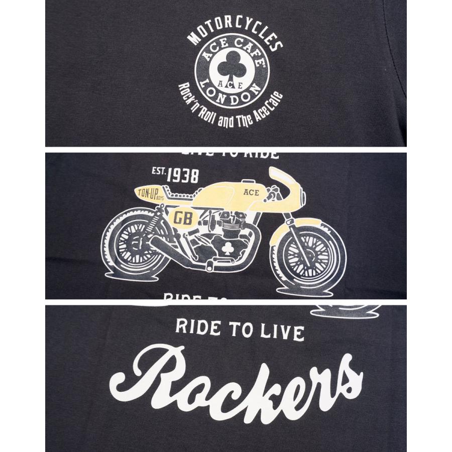 エースカフェロンドン Live to Ride 半袖Tシャツ メンズ 新作2021-2022年モデル ACE CAFE LONDON ac003ct｜02brand｜19