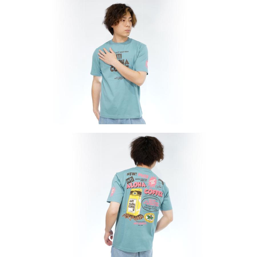 アンチ ALOHA COFFEE ハワイアン 半袖Tシャツ メンズ 新作2023年モデル 