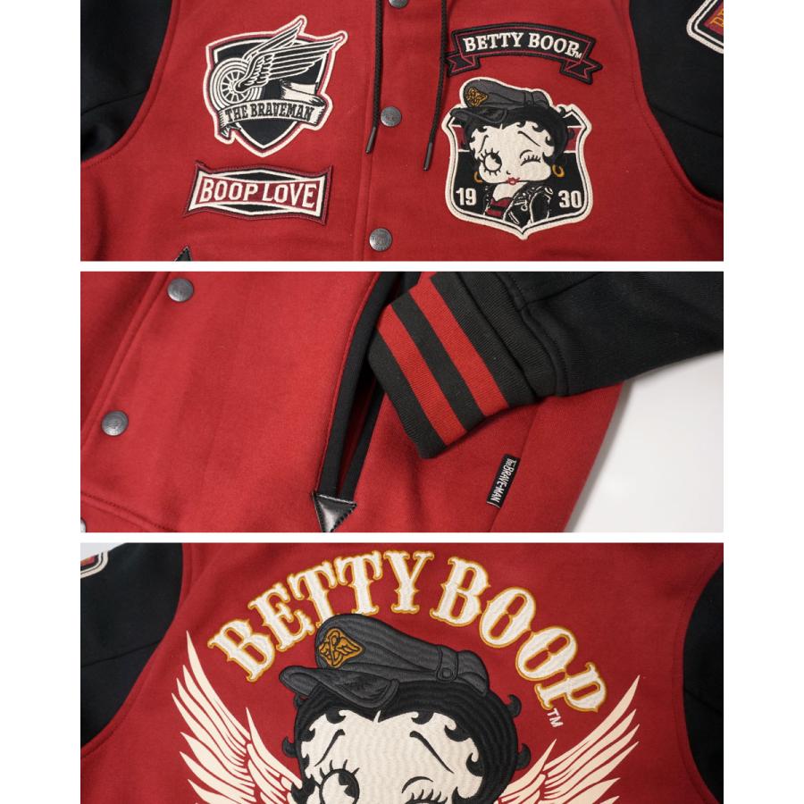 美品 BRAVEMAN × BETTY BOOP スタジャン THE BRAVEMAN×BETTY BOOP ベティーブープ ボンディング