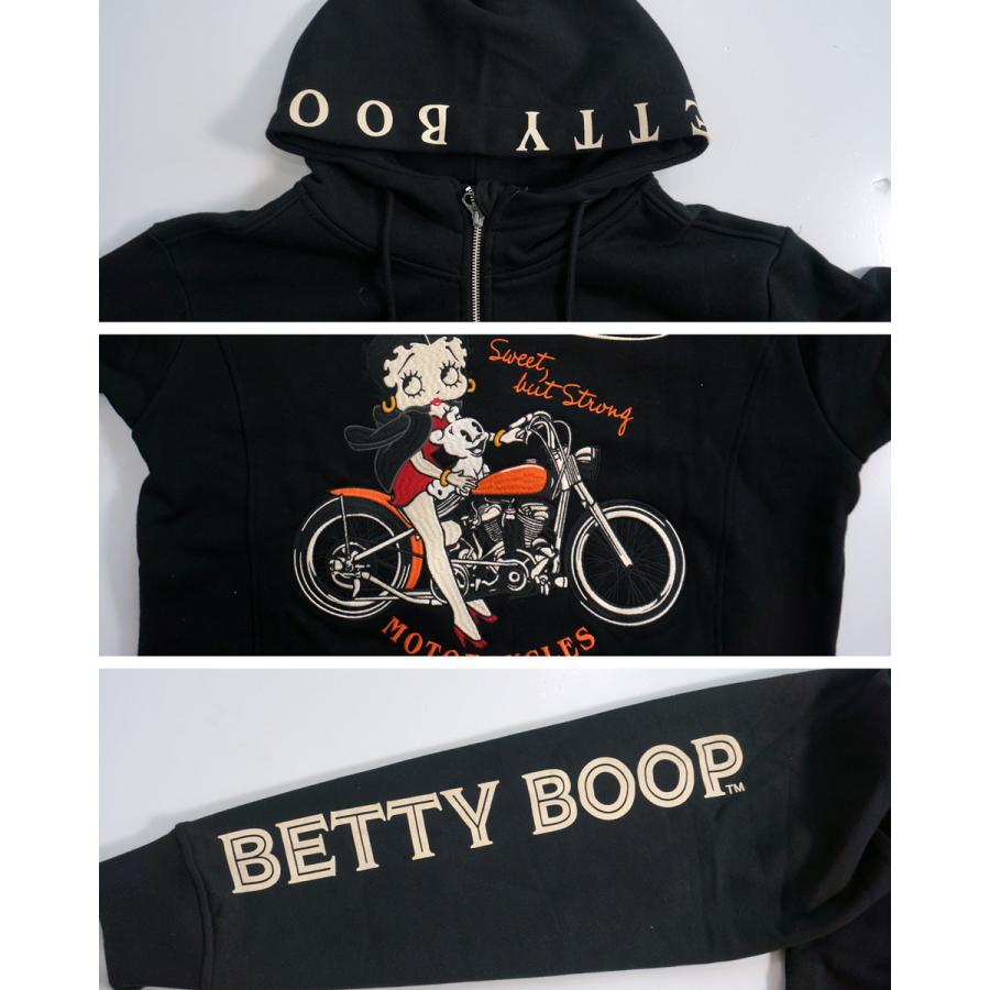 ベティブープ バイカーズベティー刺繍 スウェットパーカー ユニセックス 新作2025年モデル BETTY BOOP bbn-2520_12