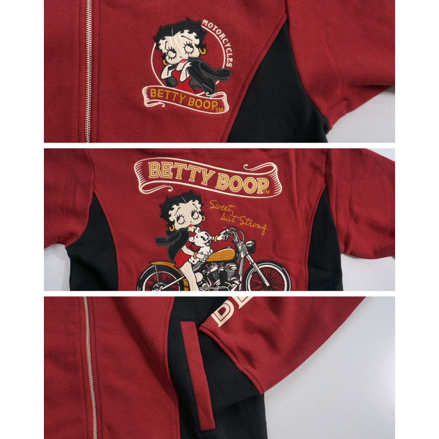 ベティブープ バイカーズベティー刺繍 スウェットパーカー ユニセックス 新作2025年モデル BETTY BOOP bbn-2520_7